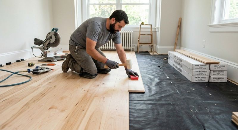 Birch Floor Installation in Westerville, OH