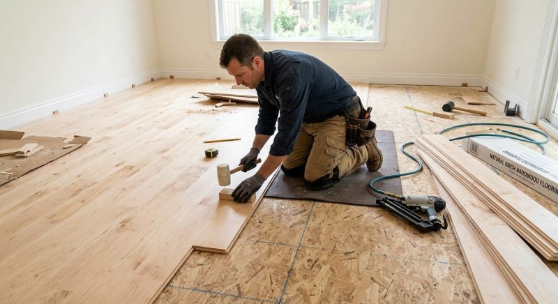 Birch Floor Installation in Westerville, OH