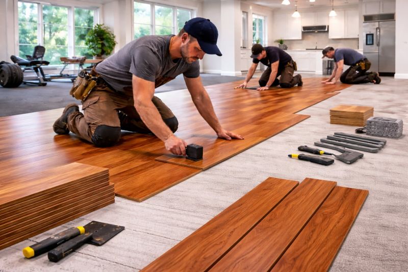 Cherry Floor Installation in Granville, OH