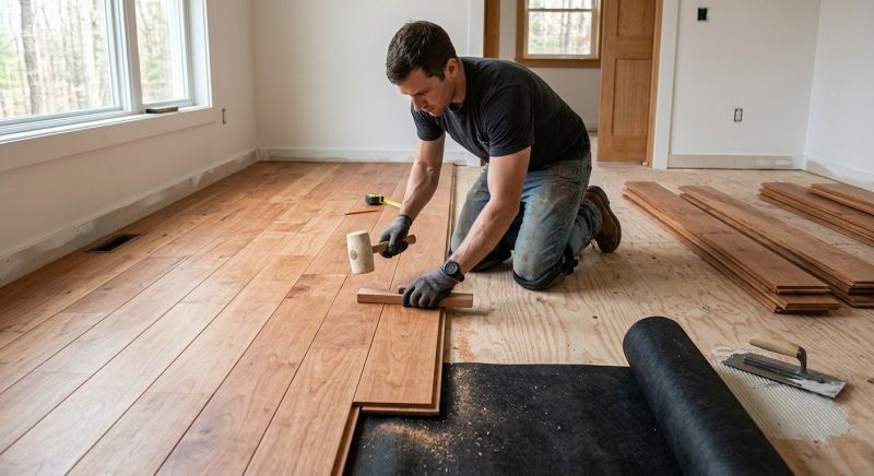 Cherry Floor Installation in Pataskala, OH
