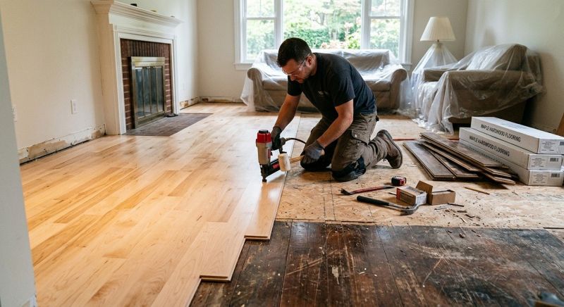Maple Flooring Installation in Sparta, OH