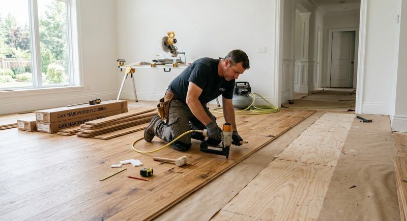 Oak Floor Installation in Galena, OH