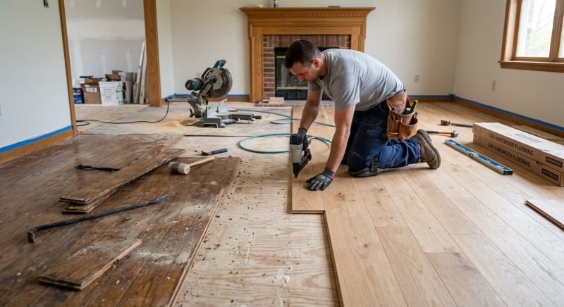 Oak Floor Installation in Ostrander, OH