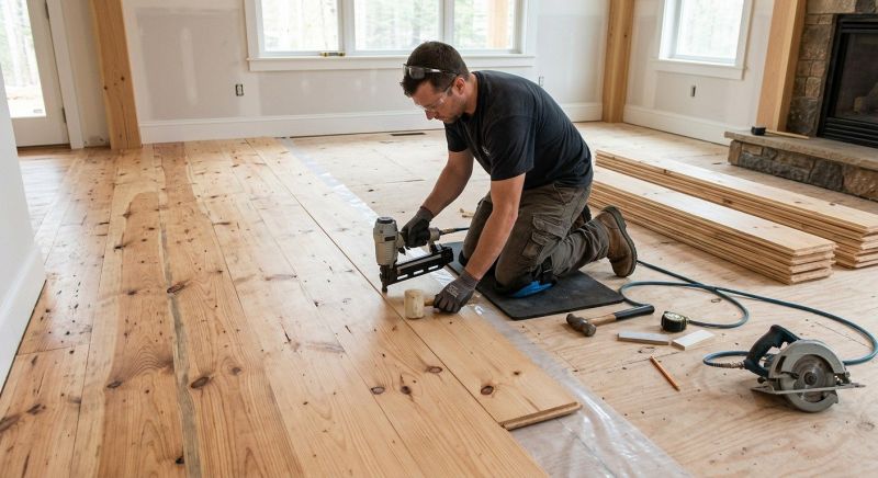 Pine Floor Installation in Westerville, OH