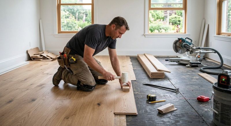 Wide Plank Floor Installation in Westerville, OH